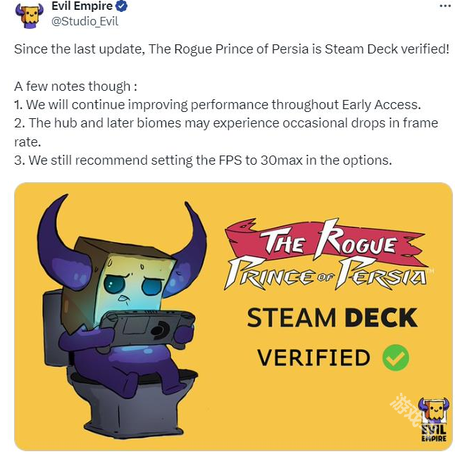 波斯王子：Rogue十月更新上线 游戏通过Steam Deck验证