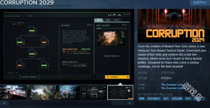 CORRUPTION 2029上线Steam页面 CORRUPTION 2029上线Steam页面