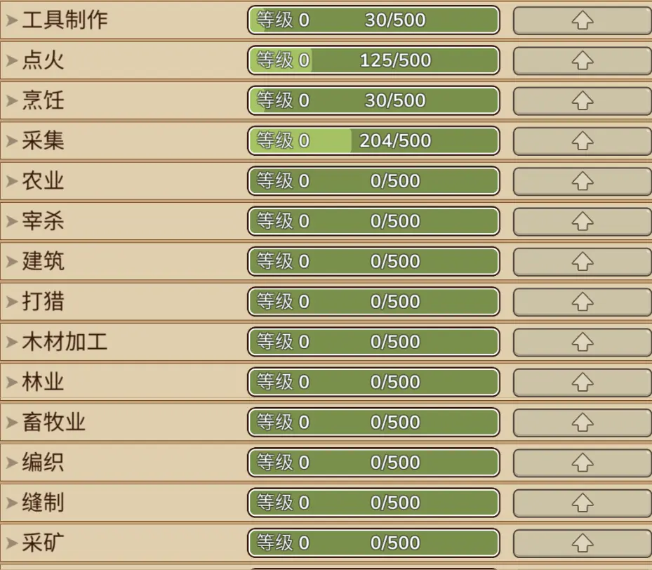 技能列表