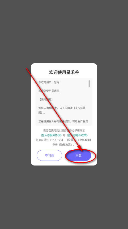 星禾谷AI登录界面