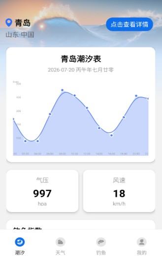 钓鱼潮汐表